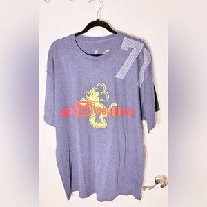 Disney Parks Walt Disney World Mickey Mouse Graphic T-Shirt Blue Size XL